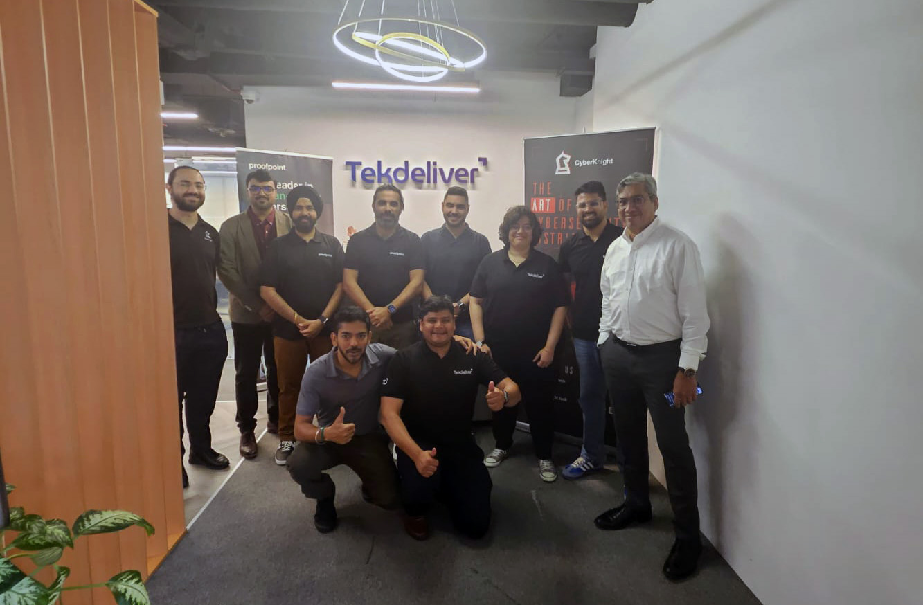 CyberKnight, Proofpoint and Tekdeliver teams at a partner enablement session